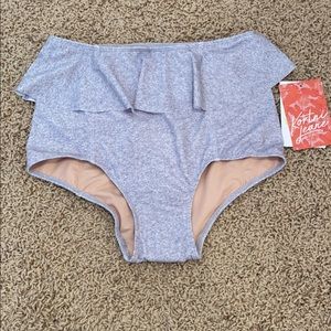 Kortni Jeane Light Heathered Grey Peplum Bottoms